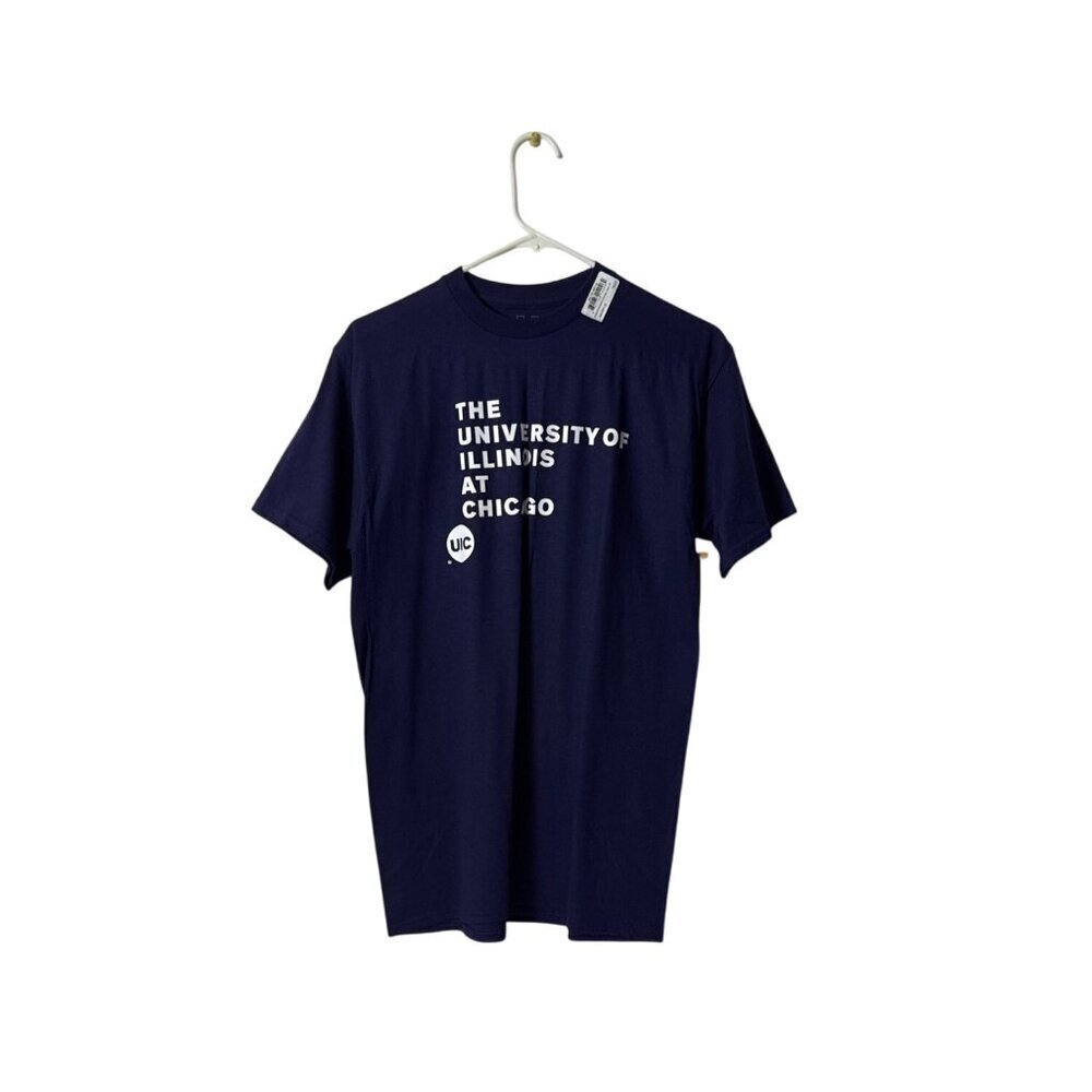 University Of Illinois At Chicago Navy Blue T-Shirt M W Republic 100% Cotton